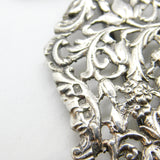 Victorian Sterling Silver Cherub & Grape Pattern Nurses Buckle 1876 Birmingham