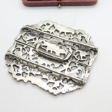Victorian Sterling Silver Cherub & Grape Pattern Nurses Buckle 1876 Birmingham