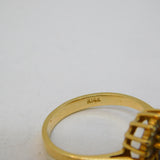14ct Yellow Gold, 1ct Oval-Cut Tanzanite & White Sapphire Engagement Ring