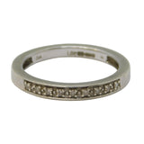 9ct White Gold & Diamond Sett Half-Eternity Ring Vintage c1990 London