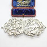 Sterling Silver Medieval Deer Hunting Scene Nurses Buckle 1986 Birmingham
