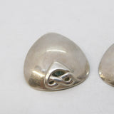 Liberty & Co. Scottish Sterling Silver Celtic Pattern Clip-On Earrings Vintage c1980