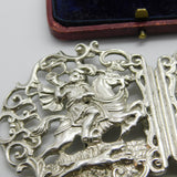 Sterling Silver Medieval Deer Hunting Scene Nurses Buckle 1986 Birmingham