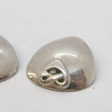 Liberty & Co. Scottish Sterling Silver Celtic Pattern Clip-On Earrings Vintage c1980