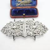 Victorian Sterling Silver Dolphin Fish Nurses Buckle Antique 1896 Birmingham