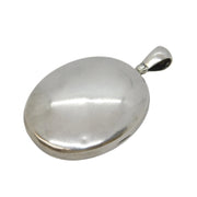 19th Century Sterling Silver Large Picture Locket Pendant Antique c1890