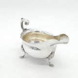 George III Sterling Silver Scrolled Handle Sauce Boat Antique 1766 London