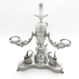 Victorian Large Silver Plated Dragon Form Candelabra Centrepiece Antique c1880 Sheffield