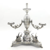 Victorian Large Silver Plated Dragon Form Candelabra Centrepiece Antique c1880 Sheffield