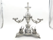 Victorian Large Silver Plated Dragon Form Candelabra Centrepiece Antique c1880 Sheffield