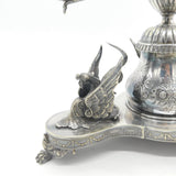 Victorian Large Silver Plated Dragon Form Candelabra Centrepiece Antique c1880 Sheffield