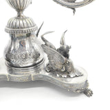 Victorian Large Silver Plated Dragon Form Candelabra Centrepiece Antique c1880 Sheffield