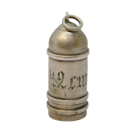 WW1-era 20th Century German Sterling Silver Wartime Charm Pendant Antique c1915