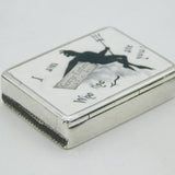 Victorian Sterling Silver Enamel 'Who The Devil Are You' Vesta Case Antique