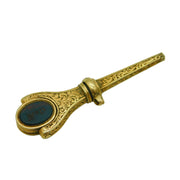 Victorian 12ct Gold, Bloodstone & Chalcedony Spinning Watch Key Fob Antique