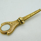 Victorian 12ct Gold, Bloodstone & Chalcedony Spinning Watch Key Fob Antique