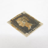 Victorian I-I Penny Black Postage Stamp, Unused No Gum Antique 1840