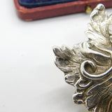 Georgian Cast Sterling Silver Strawberry Vine Teapot Finial Antique c1834