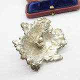 Georgian Cast Sterling Silver Strawberry Vine Teapot Finial Antique c1834