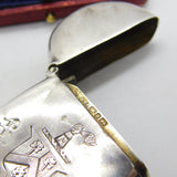 Victorian Sterling Silver Crested Vesta Case from Horace 1892 Birmingham Antique