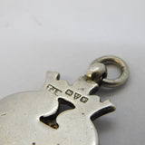 Sterling Silver & Enamel Cricket Interest Fob Medal Antique 1921 Chester