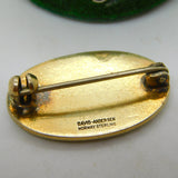 David Andersen Norway Sterling Silver Guilloche Enamel Floral Brooch Antique c1930