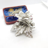Georgian Cast Sterling Silver Spring Flower Blossom Teapot Finial c1820 Antique