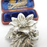 Georgian Cast Sterling Silver Spring Flower Blossom Teapot Finial c1820 Antique