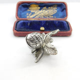 Irish Sterling Silver Strawberry Vine Teapot Finial c1895 Dublin Charles Lambe