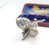Irish Sterling Silver Strawberry Vine Teapot Finial c1895 Dublin Charles Lambe
