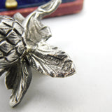 Irish Sterling Silver Strawberry Vine Teapot Finial c1895 Dublin Charles Lambe