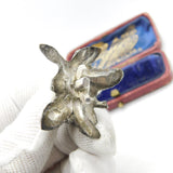 Irish Sterling Silver Strawberry Vine Teapot Finial c1895 Dublin Charles Lambe