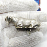 Georgian Sterling Silver Dairy Cow Butter Dish Finial Antique 1838 Sheffield