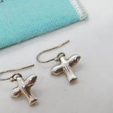 Tiffany & Co. Sterling Silver Elsa Peretti Dove Bird Hook Earrings Vintage