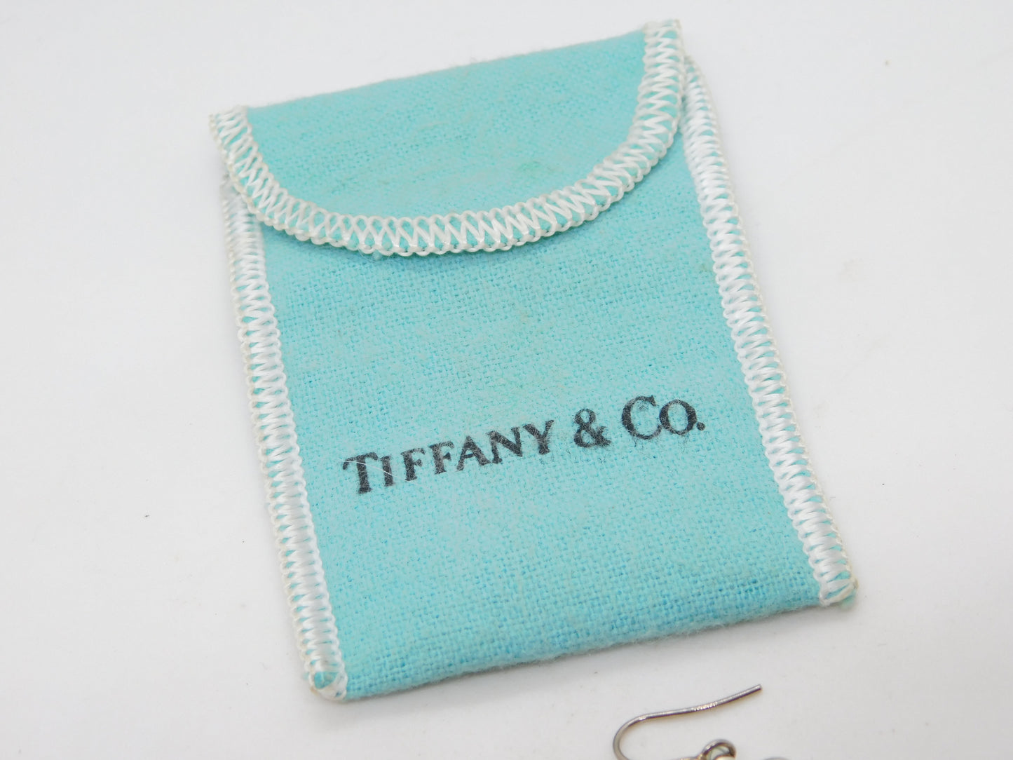 Tiffany & Co. Sterling Silver Elsa Peretti Dove Bird Hook Earrings Vintage