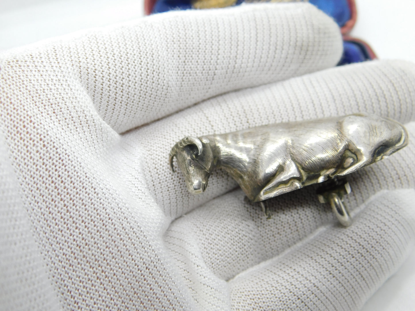 Georgian Sterling Silver Dairy Cow Butter Dish Finial Antique 1838 Sheffield