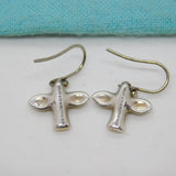 Tiffany & Co. Sterling Silver Elsa Peretti Dove Bird Hook Earrings Vintage