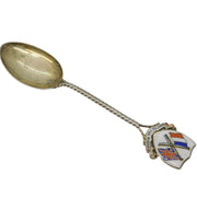 WW1 Sterling Silver Enamel 'United for Right' Allied Teaspoon Antique 1914