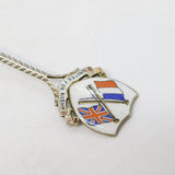 WW1 Sterling Silver Enamel 'United for Right' Allied Teaspoon Antique 1914