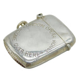 Art Deco Sterling Silver London Opera House 'Come Over Here' Vesta Case Antique