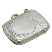 Art Deco Sterling Silver London Opera House 'Come Over Here' Vesta Case Antique