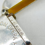 Art Deco Sterling Silver London Opera House 'Come Over Here' Vesta Case Antique