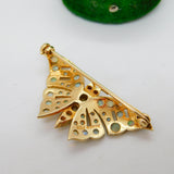 9ct Yellow Gold, Ethiopian Opal & Ruby Butterfly Brooch Vintage 1984 London