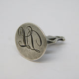 George III Sterling Silver Novelty Harp Form Monogram Fob Seal Antique 1801 London