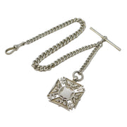 Victorian Sterling Silver Graduating Albert Watch Chain Antique 1901 Birmingham