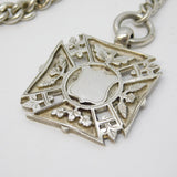 Victorian Sterling Silver Graduating Albert Watch Chain Antique 1901 Birmingham