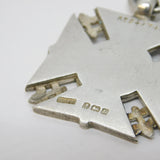 Victorian Sterling Silver Graduating Albert Watch Chain Antique 1901 Birmingham