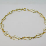 Norwegian Sterling Silver Gilt White Enamel Necklace Antique Aksel Holmsen c1920