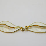 Norwegian Sterling Silver Gilt White Enamel Necklace Antique Aksel Holmsen c1920