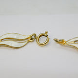 Norwegian Sterling Silver Gilt White Enamel Necklace Antique Aksel Holmsen c1920